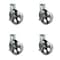 Service Caster 10'' Heavy Duty Semi Steel Cast Iron Swivel Caster Set with Brakes, 4PK CRAN-SCC-KP92S1030-SSR-SLB-4 - alternate 1